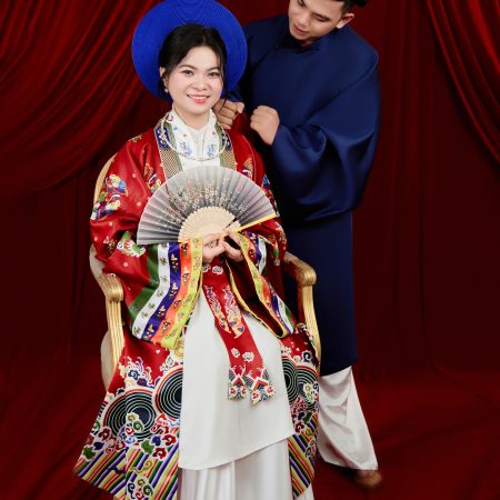 chụp hình áo dài truyền thống
